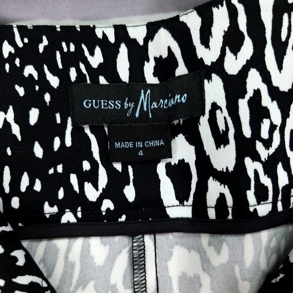 Guess By Marciano Pants Size 4 Animal Cheetah Print Zip Ankle 28" Inseam - Picture 8 of 15